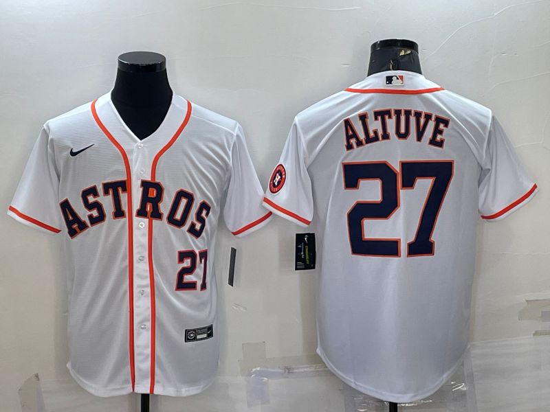 Men Houston Astros #27 Altuve White Game Nike 2022 MLB Jersey